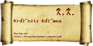 Kránitz Kámea névjegykártya